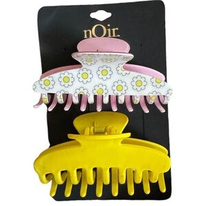 Noir Hair Claw Clips 2PK